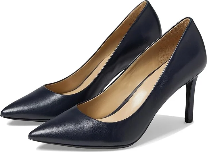 Naturalizer Anna Women's Shoes Inky Navy Leather : 9.5 W (C)
