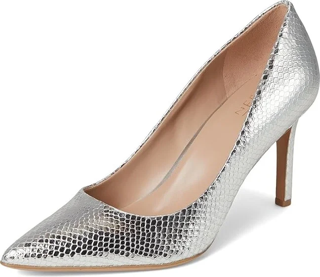 Naturalizer Anna Women's Shoes Silver Leather : 8 M (B), Leather/Rubber/Suede - Image 5