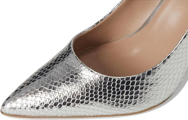 Naturalizer Anna Women's Shoes Silver Leather : 8 M (B), Leather/Rubber/Suede - Image 7