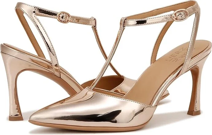 Naturalizer Astrid Women's Dress Sandals Rose Gold Faux Leather : 12 M (B), Leather/Synthetic