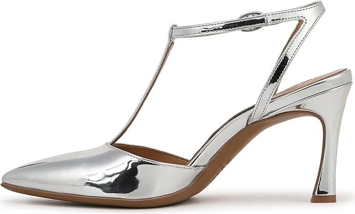 Naturalizer Astrid Women's Dress Sandals Silver Faux Leather : 10 M (B), Leather/Synthetic - Image 5