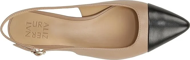 Naturalizer Banks-Sl Women's Shoes Taupe/Black : 9.5 W (C), Leather - Image 2