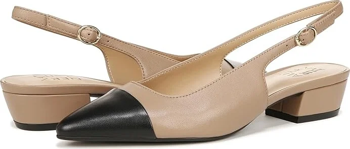 Naturalizer Banks-Sl Women's Shoes Taupe/Black : 9.5 W (C), Leather