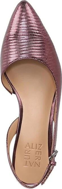 Naturalizer Banks Women's 1-2 inch heel Shoes Cabernet Sauvignon Red Lizard Leather : 6 W (C) - Image 2