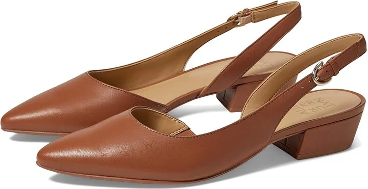 Naturalizer Banks Women's 1-2 inch heel Shoes English Tea Brown Leather : 9.5 W (C)