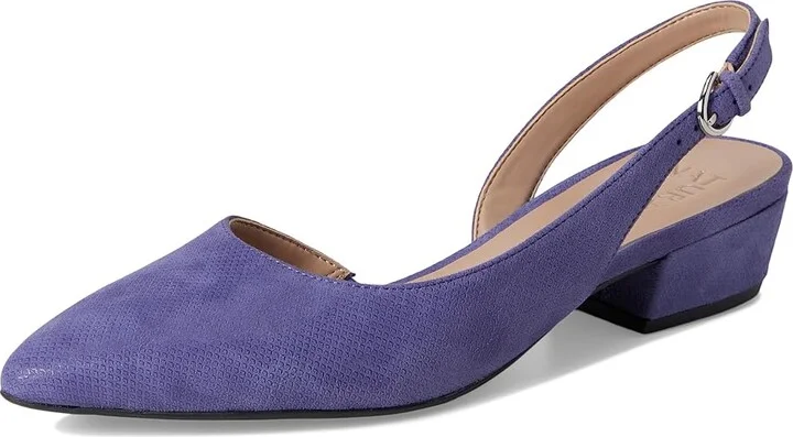 Naturalizer Banks Women's 1-2 inch heel Shoes Future Dusk Blue Suede : 7 W (C), Leather - Image 5