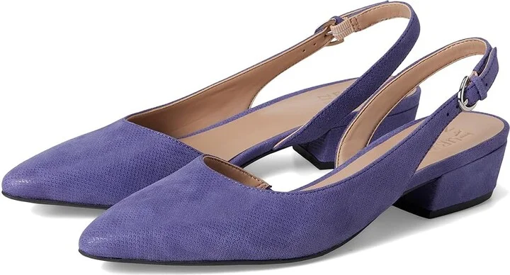 Naturalizer Banks Women's 1-2 inch heel Shoes Future Dusk Blue Suede : 7 W (C), Leather