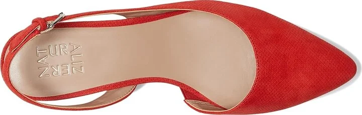 Naturalizer Banks Women's 1-2 inch heel Shoes Maserati Red Suede : 7 M (B), Leather - Image 2