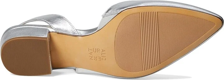 Naturalizer Banks Women's 1-2 inch heel Shoes Silver Metallic Synthetic : 9.5 W (C) - Image 4