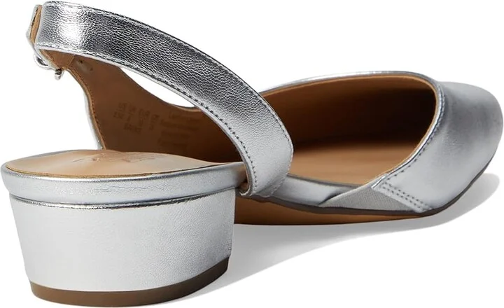 Naturalizer Banks Women's 1-2 inch heel Shoes Silver Metallic Synthetic : 9.5 W (C) - Image 5