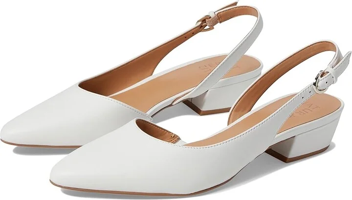 Naturalizer Banks Women's 1-2 inch heel Shoes White Leather : 12 M (B)