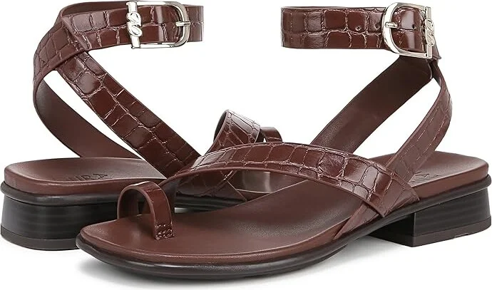 Naturalizer Birch Ankle Straps Women's Sandals Cappuccino Croco Faux Leather : 6.5 M (B) - Image 5