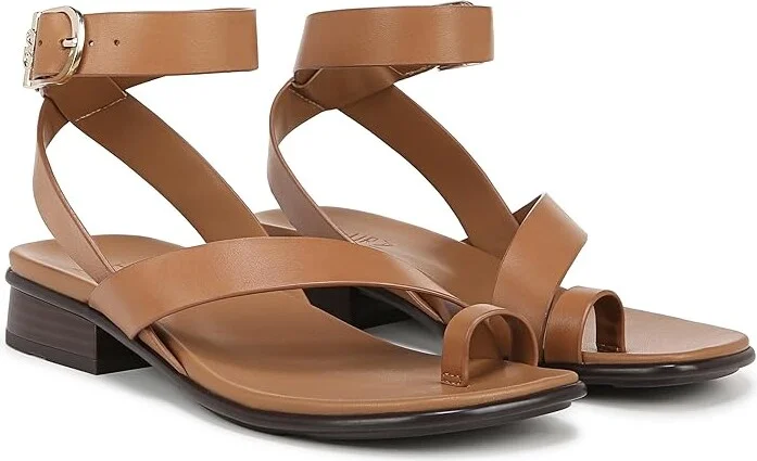 Naturalizer Birch Ankle Straps Women's Sandals Saddle Tan Leather : 6 M (B)