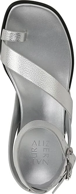 Naturalizer Birch Ankle Straps Women's Sandals Silver Faux Leather : 10 M (B) - Image 2