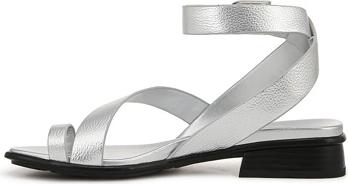 Naturalizer Birch Ankle Straps Women's Sandals Silver Faux Leather : 10 M (B) - Image 4