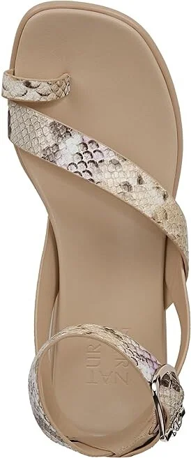 Naturalizer Birch Ankle Straps Women's Sandals White Snake Pattern Leather : 6 M (B) - Image 2