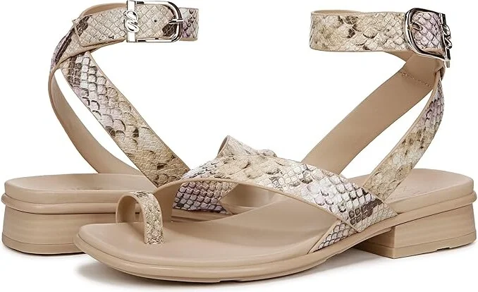 Naturalizer Birch Ankle Straps Women's Sandals White Snake Pattern Leather : 6 M (B) - Image 5