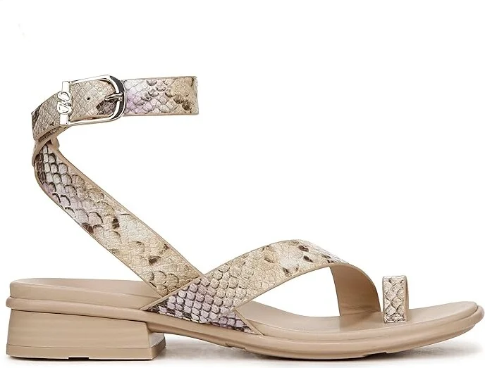 Naturalizer Birch Ankle Straps Women's Sandals White Snake Pattern Leather : 6 M (B) - Image 6