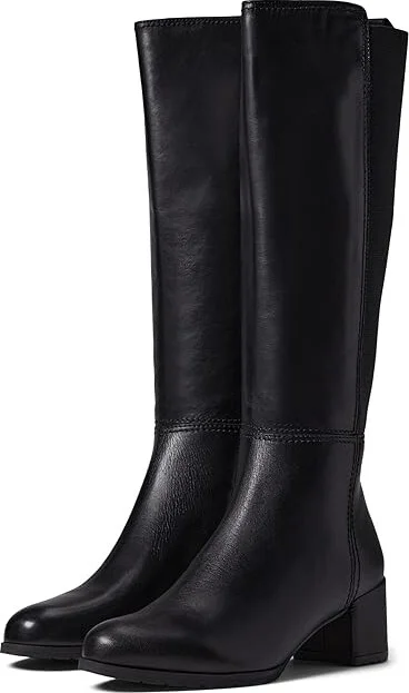 Naturalizer Brent Weatherproof Knee High Boot Women's Boots Black Leather : 8.5 W (C), Leather/Textile