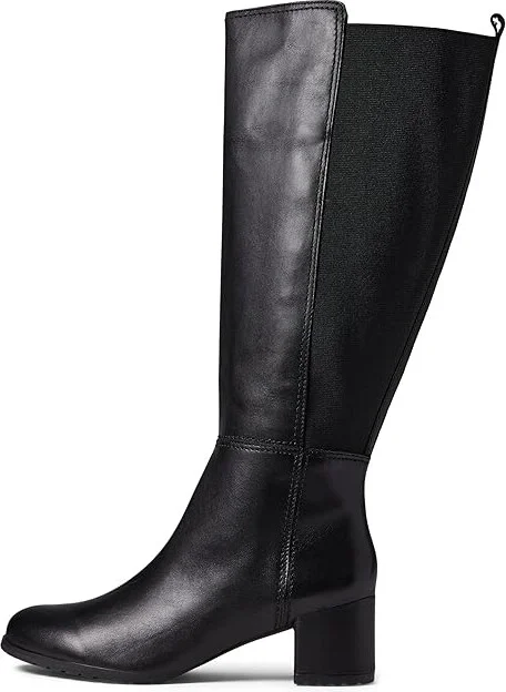 Naturalizer Brent Weatherproof Knee High Boot Women's Boots Black Leather Wide Calf : 6 M (B), Leather/Textile - Image 6