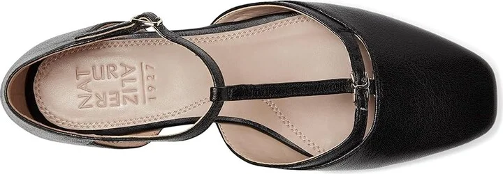 Naturalizer Caresse Women's Flat Shoes Black Leather : 10 W (C) - Image 2