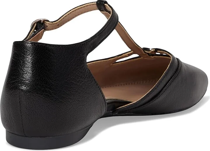 Naturalizer Caresse Women's Flat Shoes Black Leather : 10 W (C) - Image 4