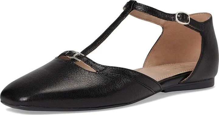 Naturalizer Caresse Women's Flat Shoes Black Leather : 10 W (C) - Image 5