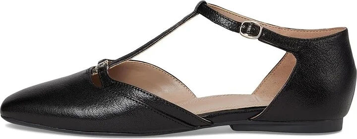 Naturalizer Caresse Women's Flat Shoes Black Leather : 10 W (C) - Image 6