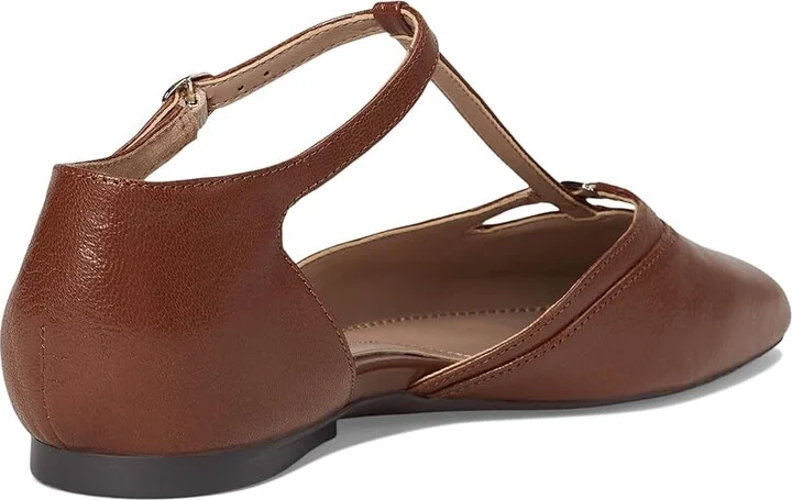 Naturalizer Caresse Women's Flat Shoes Caramel Brown Leather : 8.5 W (C) - Image 4