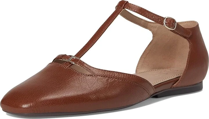 Naturalizer Caresse Women's Flat Shoes Caramel Brown Leather : 8.5 W (C) - Image 5