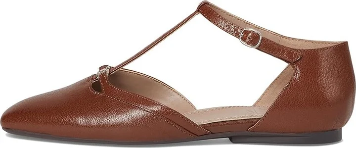 Naturalizer Caresse Women's Flat Shoes Caramel Brown Leather : 8.5 W (C) - Image 6