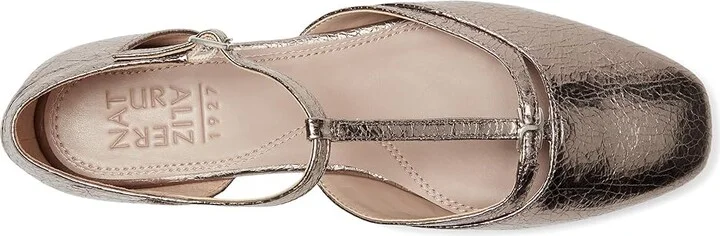 Naturalizer Caresse Women's Flat Shoes Pewter Leather : 9.5 W (C) - Image 2