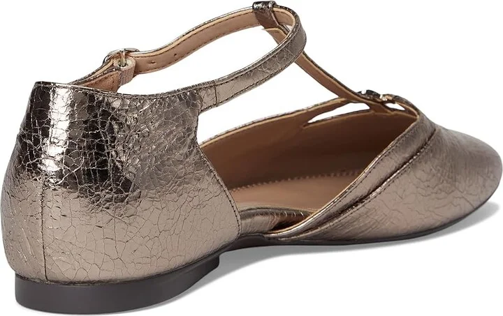 Naturalizer Caresse Women's Flat Shoes Pewter Leather : 9.5 W (C) - Image 4