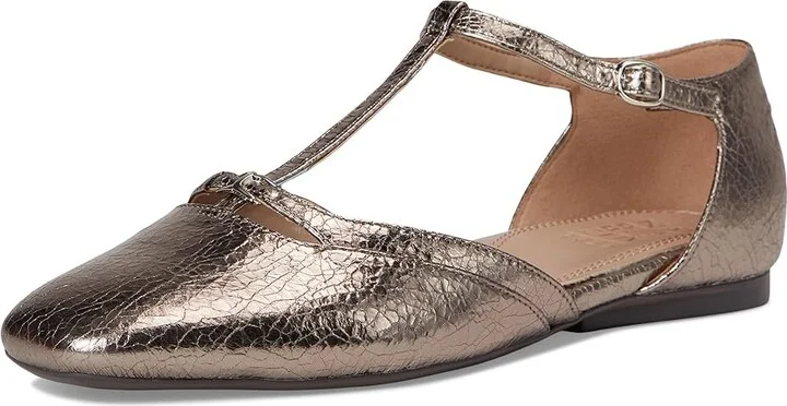 Naturalizer Caresse Women's Flat Shoes Pewter Leather : 9.5 W (C) - Image 5