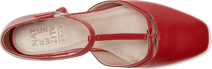 Naturalizer Caresse Women's Flat Shoes Red Leather : 8.5 M (B) - Image 2