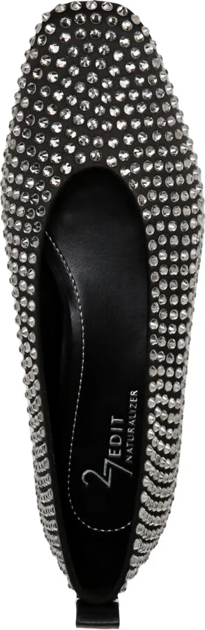 Naturalizer Carla-Sparkle Ballet Flats - Black Satin/Stones - Image 4