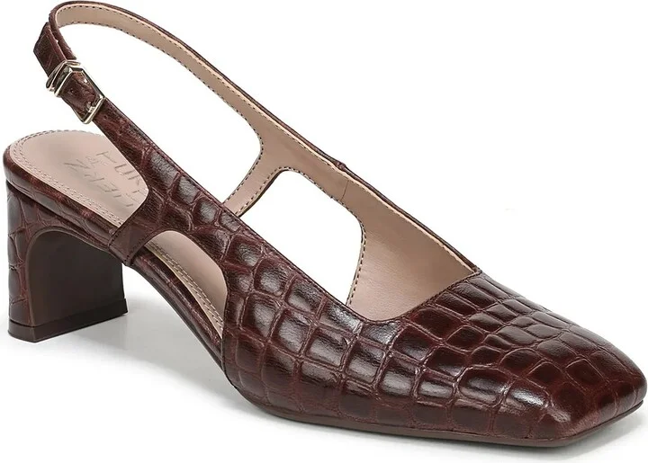 Cappuccino Croc Print Leather
