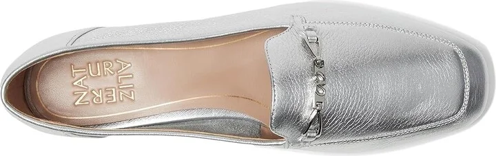 Naturalizer Cecilia Loafers Women's Flat Shoes Silver Leather : 10 M (B) - Image 2