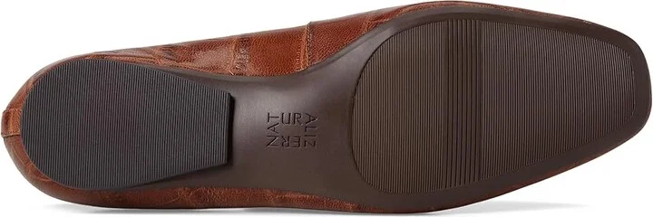 Naturalizer Chelsea Women's Flat Shoes Dark Brown Crocco : 12 W (C), Leather - Image 3