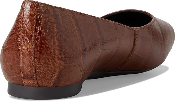 Naturalizer Chelsea Women's Flat Shoes Dark Brown Crocco : 12 W (C), Leather - Image 4
