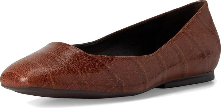 Naturalizer Chelsea Women's Flat Shoes Dark Brown Crocco : 12 W (C), Leather - Image 5