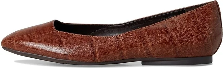 Naturalizer Chelsea Women's Flat Shoes Dark Brown Crocco : 12 W (C), Leather - Image 6