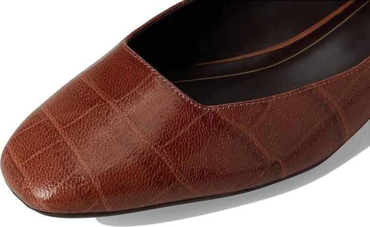 Naturalizer Chelsea Women's Flat Shoes Dark Brown Crocco : 12 W (C), Leather - Image 7