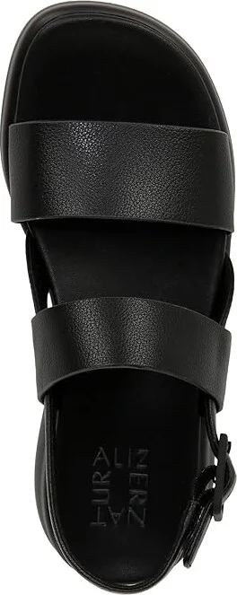 Naturalizer Coast Slingbacks Women's Sandals Tumbled Black Faux Leather : 8 W (C) - Image 2