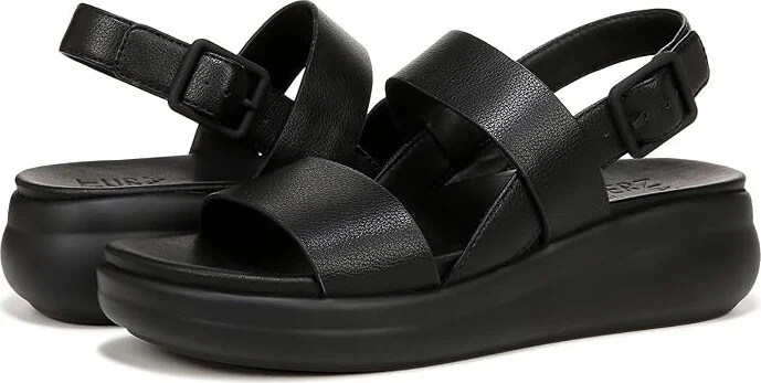 Naturalizer Coast Slingbacks Women's Sandals Tumbled Black Faux Leather : 8 W (C) - Image 5