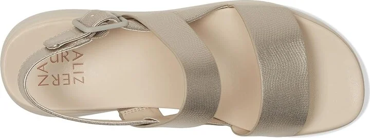 Naturalizer Coast Women's Wedge Shoes Warm Silver Faux Leather : 9.5 M (B), Rubber/Synthetic - Image 2