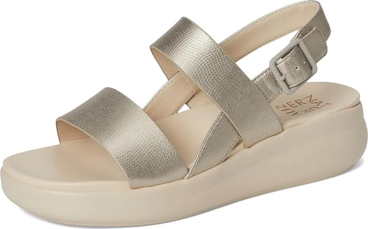 Naturalizer Coast Women's Wedge Shoes Warm Silver Faux Leather : 9.5 M (B), Rubber/Synthetic - Image 5