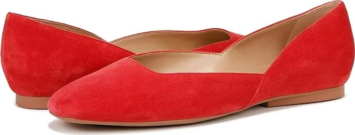 Naturalizer Cody Women's Flat Shoes Crantini Red Suede : 5 M (B), Leather