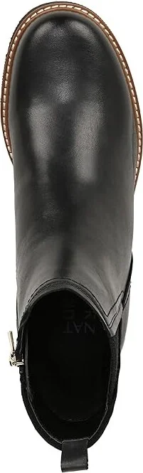 Naturalizer Darry-Bootie Water-Repellent Women's Shoes Black Leather : 9.5 W (C) - Image 2