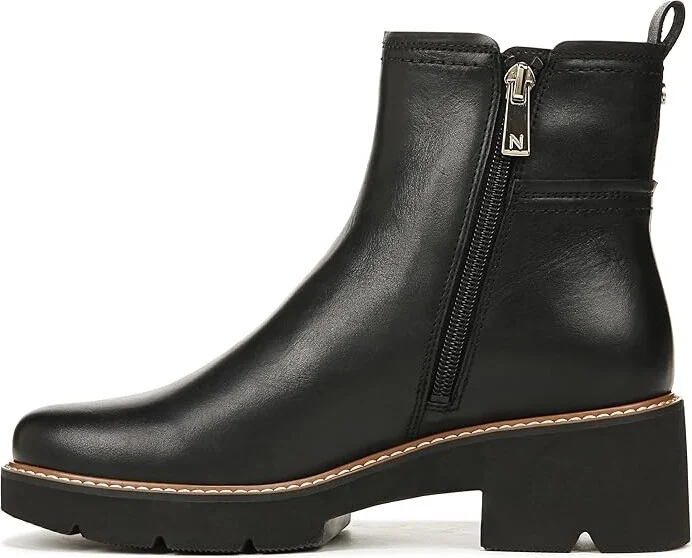 Naturalizer Darry-Bootie Water-Repellent Women's Shoes Black Leather : 9.5 W (C) - Image 6